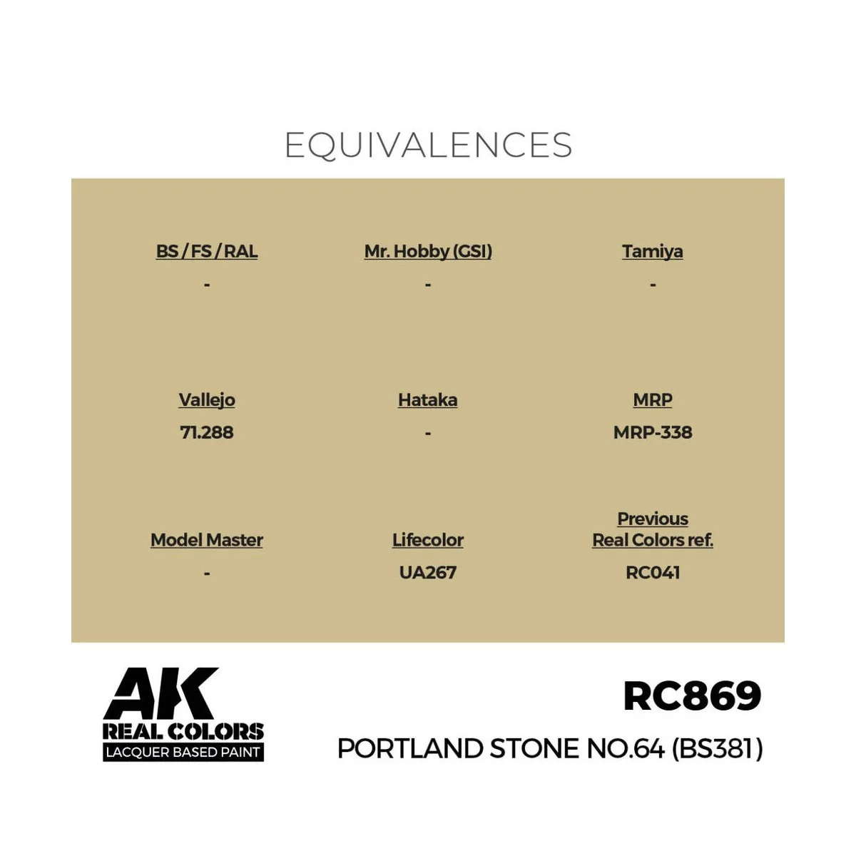 Real Colors: Portland Stone No.64 (BS381) 17 ml. - AK Interactive R...