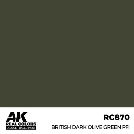 Real Colors: British Dark Olive Green PFI 17 ml. - AK Interactive R...