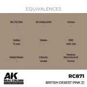 Real Colors: Bristish Desert Pink ZI 17 ml. - AK Interactive RC871