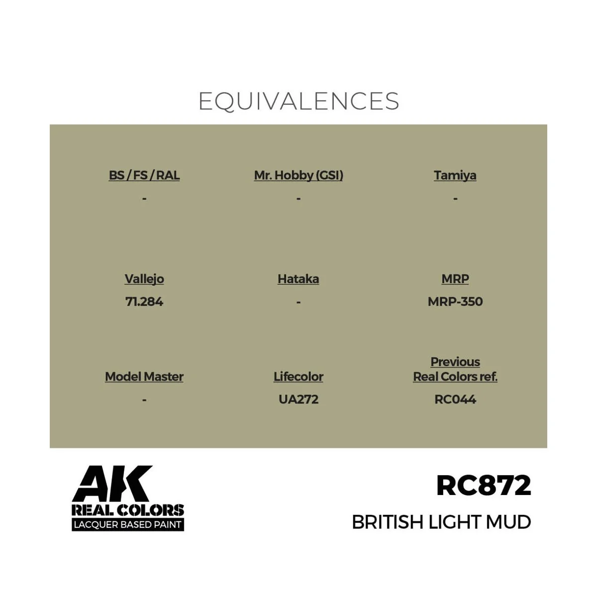 Real Colors: British Light Mud 17 ml. - AK Interactive RC872 Real Colors: British Light Mud 17 ml. - AK Interactive RC872