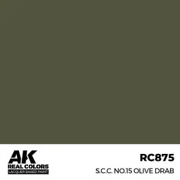 Real Colors: S.C.C. No.15 Olive Drab 17 ml. - AK Interactive RC875
