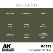 Real Colors: S.C.C. No.15 Olive Drab 17 ml. - AK Interactive RC875