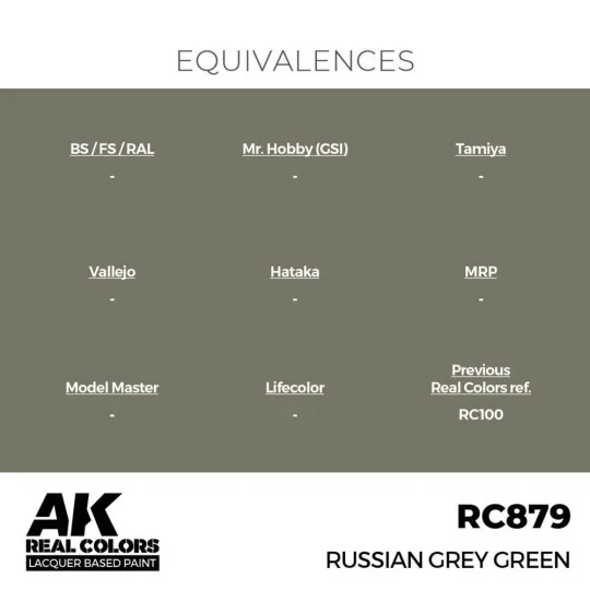 Real Colors: Russian Grey Green 17 ml. - AK Interactive RC879