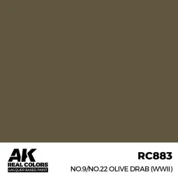 Real Colors: No.9/No.22 Olive Drab (WWII) 17 ml. - AK Interactive R...