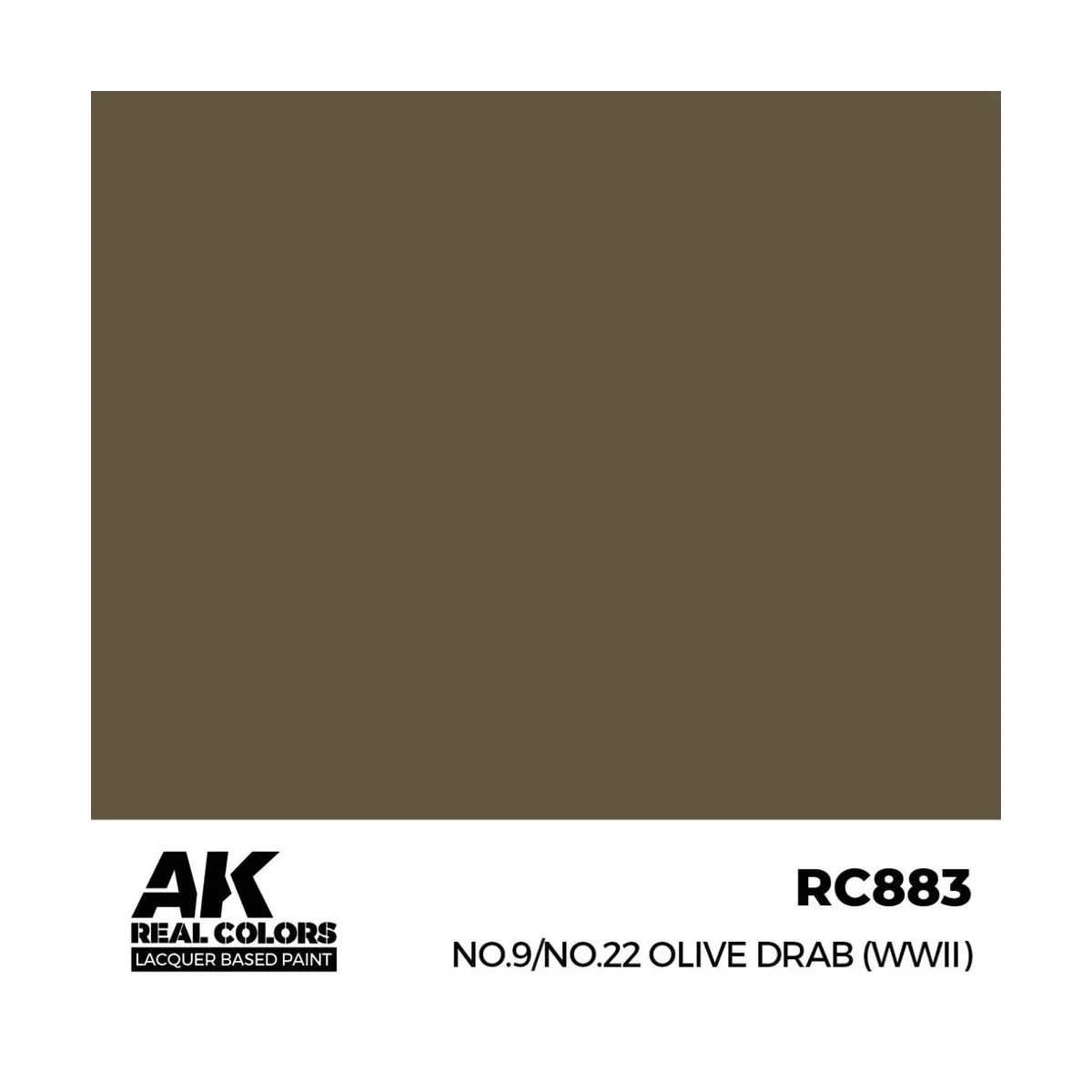 Real Colors: No.9/No.22 Olive Drab (WWII) 17 ml. - AK Interactive R...