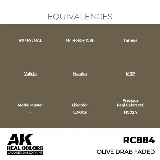 Real Colors: Olive Drab Faded 17 ml. - AK Interactive RC884
