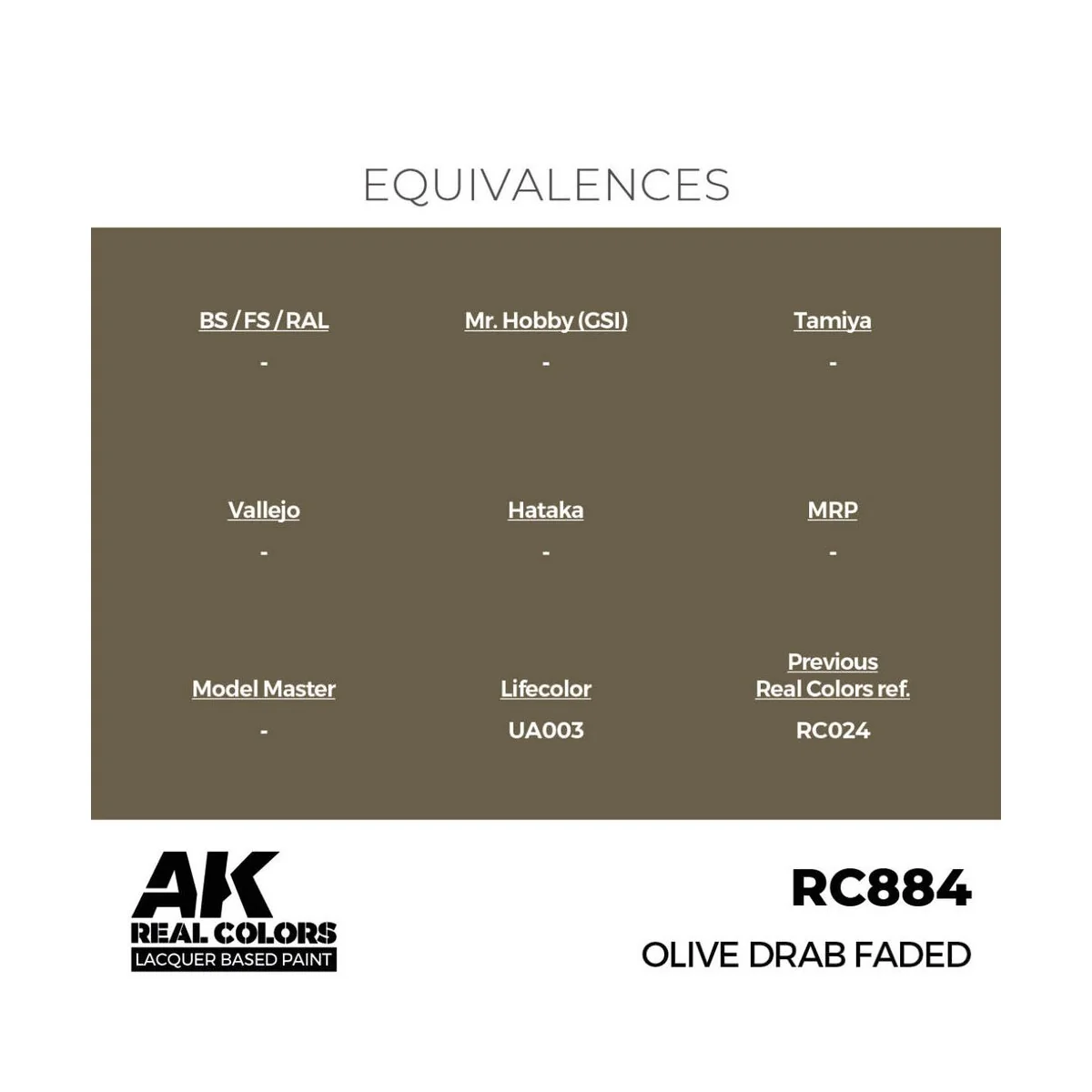 Real Colors: Olive Drab Faded 17 ml. - AK Interactive RC884
