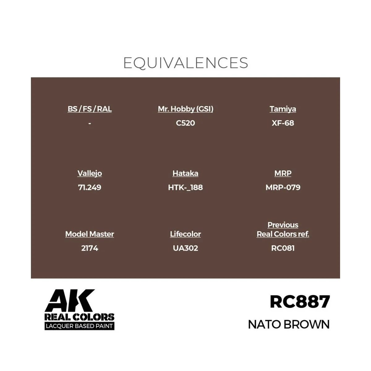 Real Colors: NATO Brown 17 ml. - AK Interactive RC887 Real Colors: NATO Brown 17 ml. - AK Interactive RC887