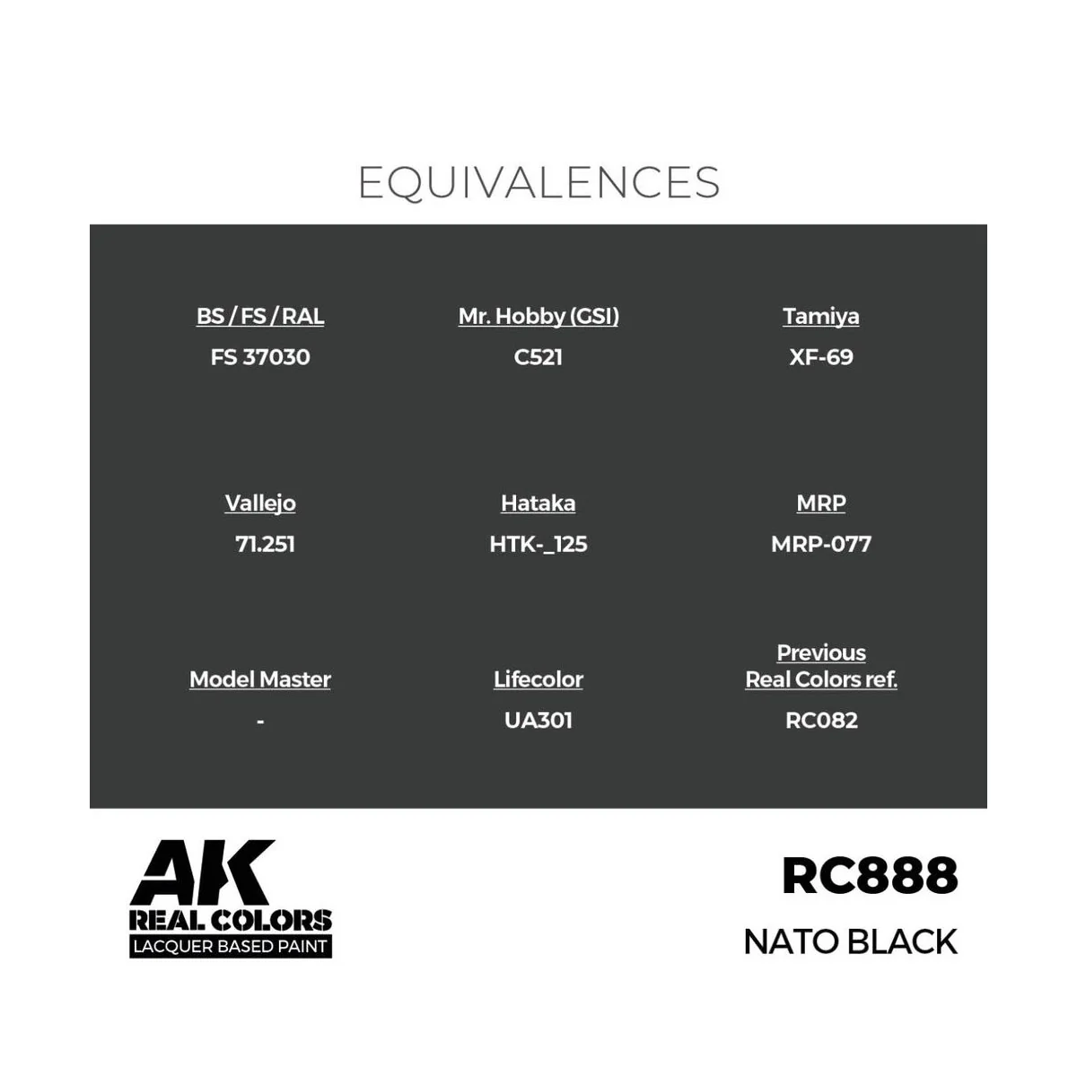 Real Colors: NATO Black 17 ml. - AK Interactive RC888