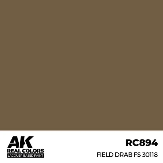 Real Colors: Field Drab FS 30118 17 ml. - AK Interactive RC894 Real Colors: Field Drab FS 30118 17 ml. - AK Interactive RC894