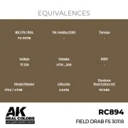 Real Colors: Field Drab FS 30118 17 ml. - AK Interactive RC894