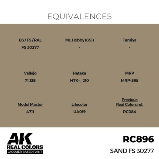 Real Colors: Sand FS 30277 17 ml. - AK Interactive RC896
