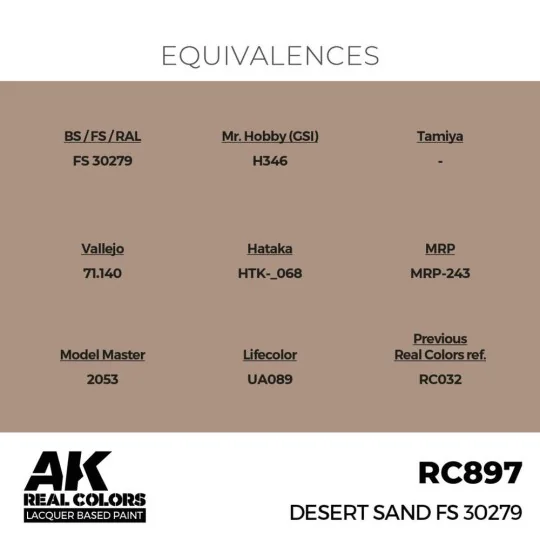 Real Colors: Desert Sand FS 30279 17 ml. - AK Interactive RC897
