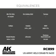 Real Colors: US Army Helo Drab FS 34031 17 ml. - AK Interactive RC899