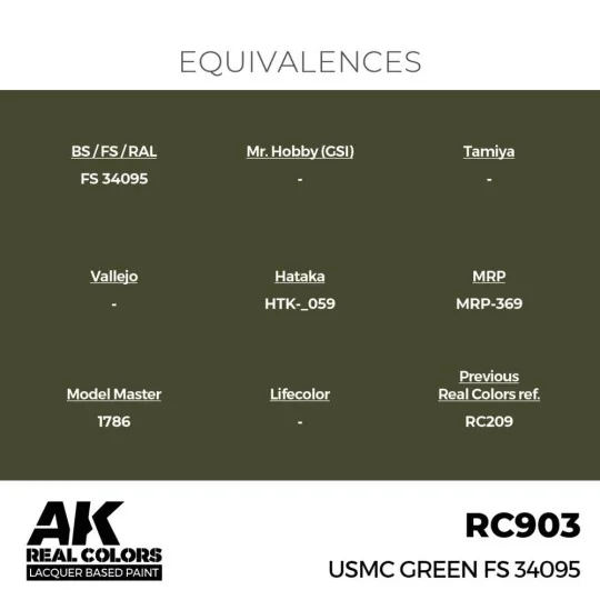 Real Colors: USMC Green FS 34095 17 ml. - AK Interactive RC903