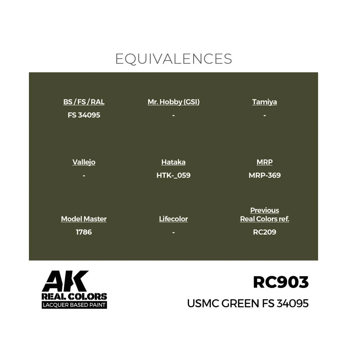 Real Colors: USMC Green FS 34095 17 ml. - AK Interactive RC903