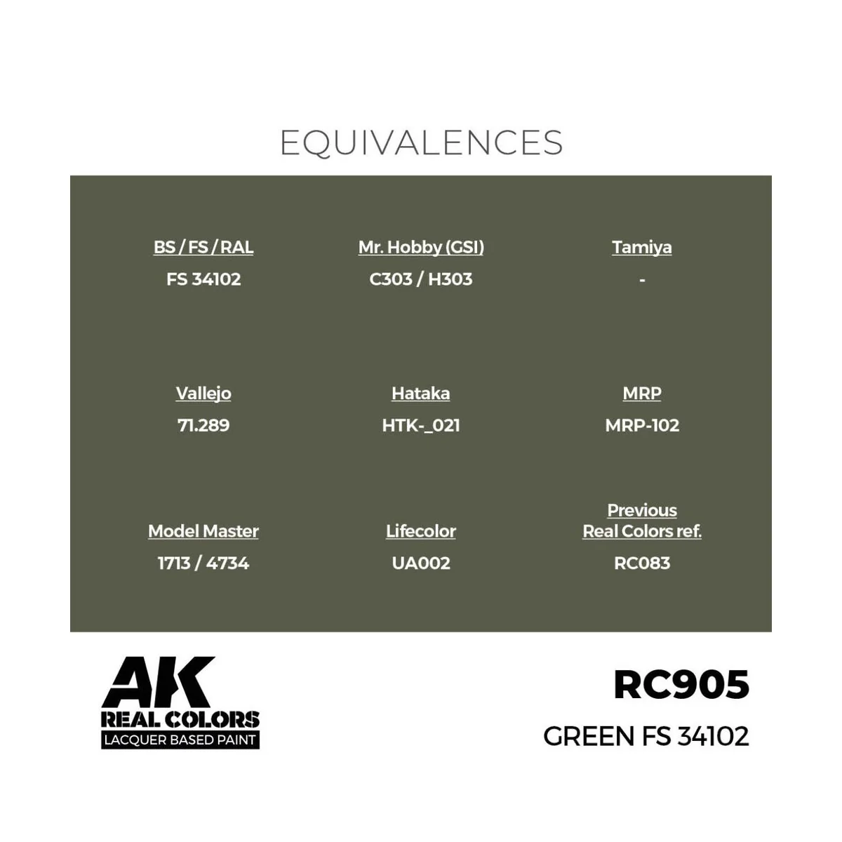 Real Colors: Green FS 34102 17 ml. - AK Interactive RC905
