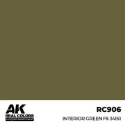 Real Colors: Interior Green FS 34151 17 ml. - AK Interactive RC906