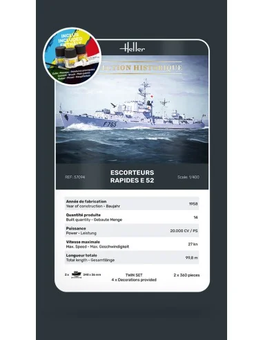 [NO_DESC] STARTER KIT Escorteurs Rapides E 52, 1/400 - Heller 57094