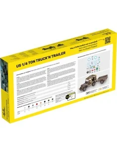 STARTER KIT US 1/4 Ton Truck 'n Trailer, 1/35 - Heller 57105 2