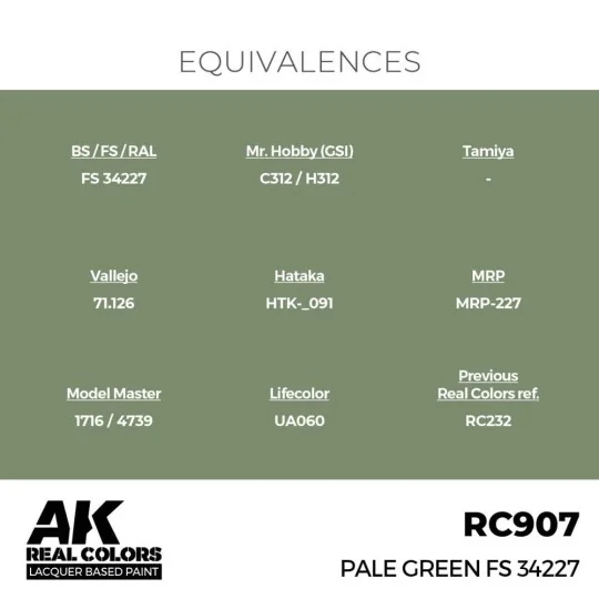 Real Colors: Pale Green FS 34227 17 ml. - AK Interactive RC907