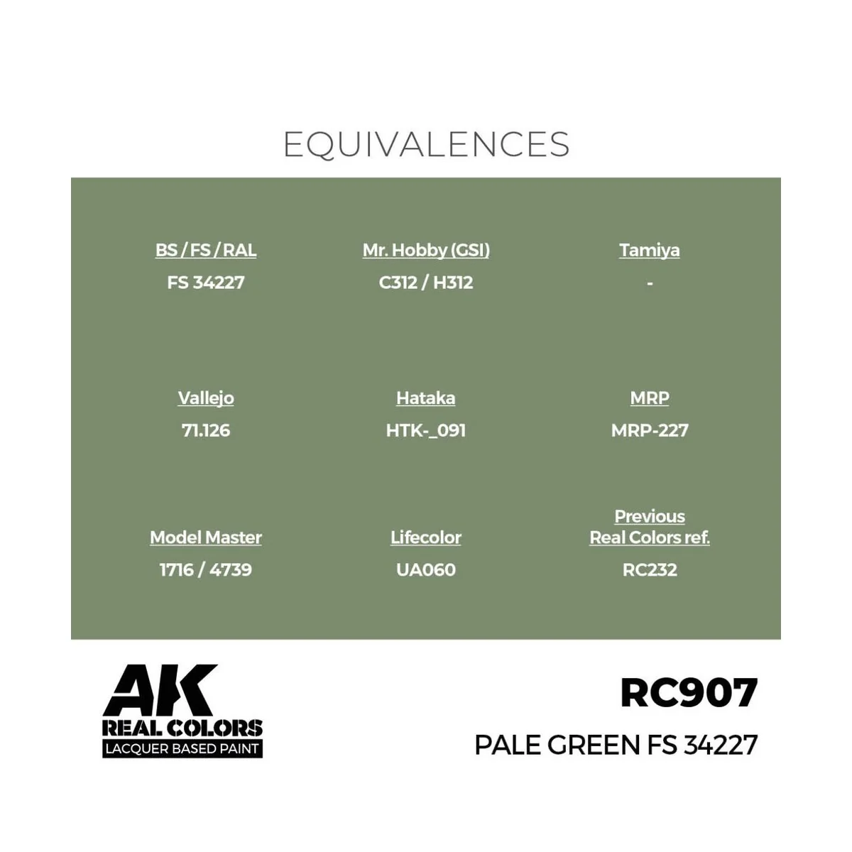 Real Colors: Pale Green FS 34227 17 ml. - AK Interactive RC907
