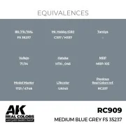 Real Colors: Medium Blue Grey FS 35237 17 ml. - AK Interactive RC909
