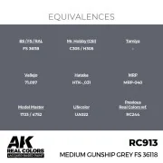 Real Colors: Medium Gunship Grey FS 36118 17 ml. - AK Interactive R...