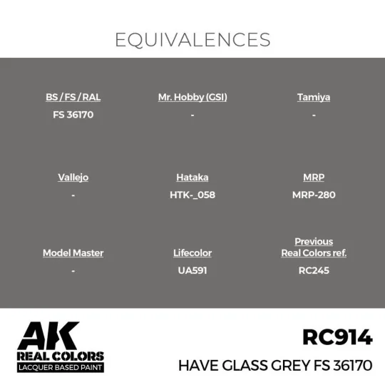 Real Colors: Have Glass Grey FS 36170 17 ml. - AK Interactive RC914