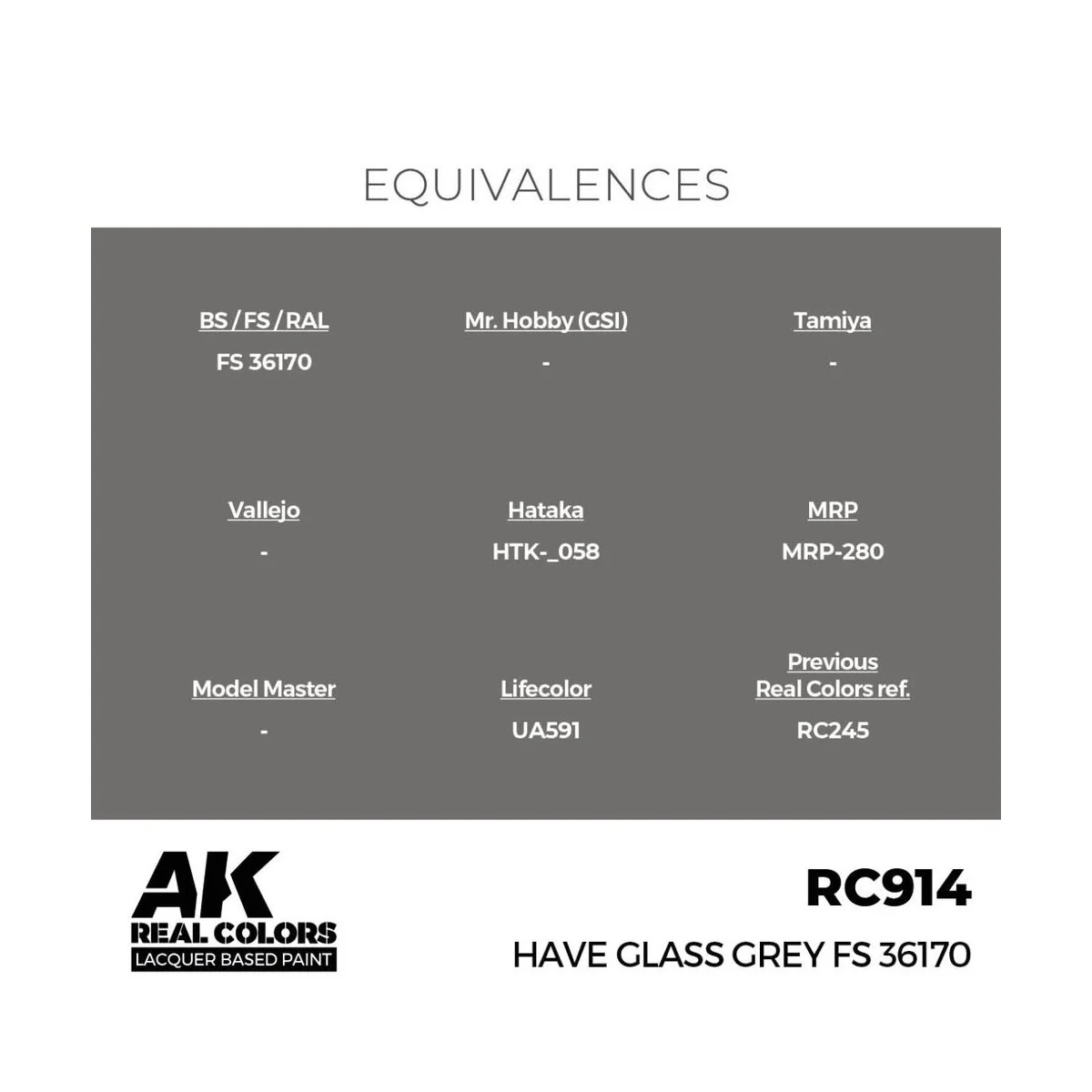 Real Colors: Have Glass Grey FS 36170 17 ml. - AK Interactive RC914