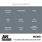 Real Colors: F-15 Dark Grey (MOD EAGLE) FS 36176 17 ml. - AK Intera...