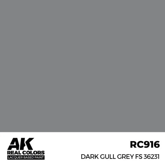 Real Colors: Dark Gull Grey FS 36231 17 ml. - AK Interactive RC916 Real Colors: Dark Gull Grey FS 36231 17 ml. - AK Interactive RC916
