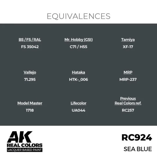 Real Colors: Sea Blue 17 ml. - AK Interactive RC924 Real Colors: Sea Blue 17 ml. - AK Interactive RC924