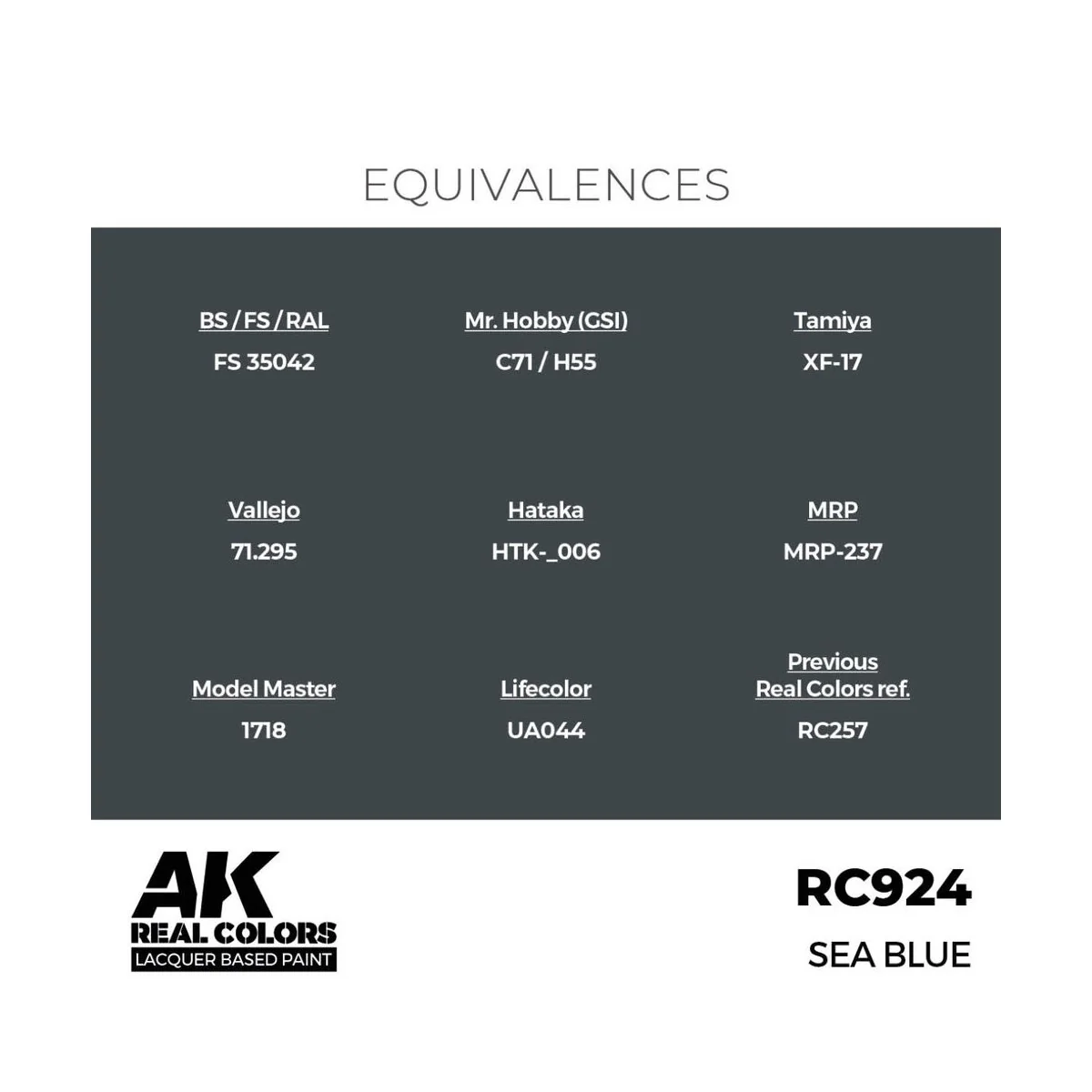 Real Colors: Sea Blue 17 ml. - AK Interactive RC924 Real Colors: Sea Blue 17 ml. - AK Interactive RC924