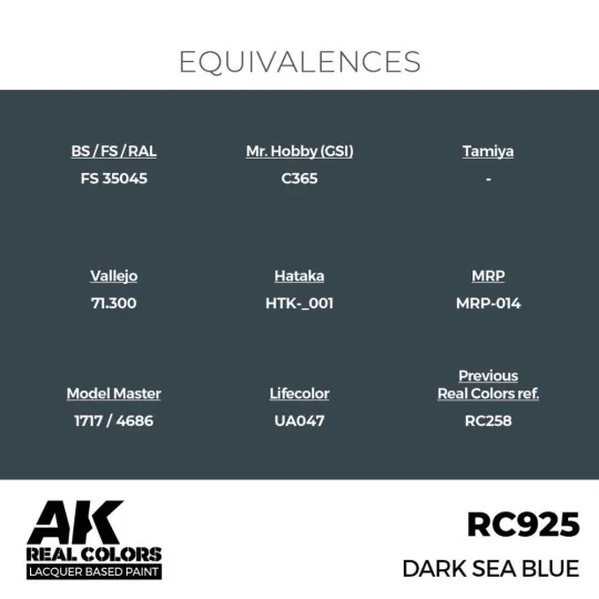 Real Colors: Dark Sea Blue 17 ml. - AK Interactive RC925
