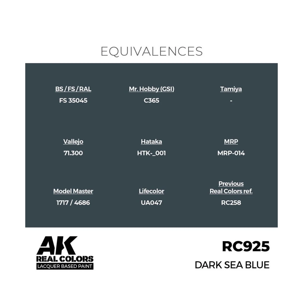 Real Colors: Dark Sea Blue 17 ml. - AK Interactive RC925