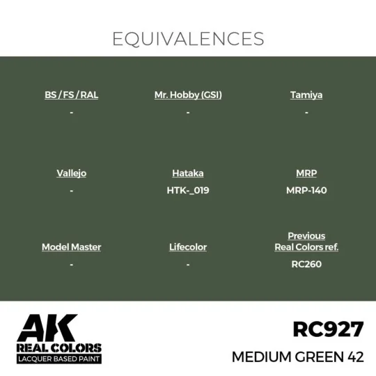 Real Colors: Medium Green 42 17 ml. - AK Interactive RC927 Real Colors: Medium Green 42 17 ml. - AK Interactive RC927