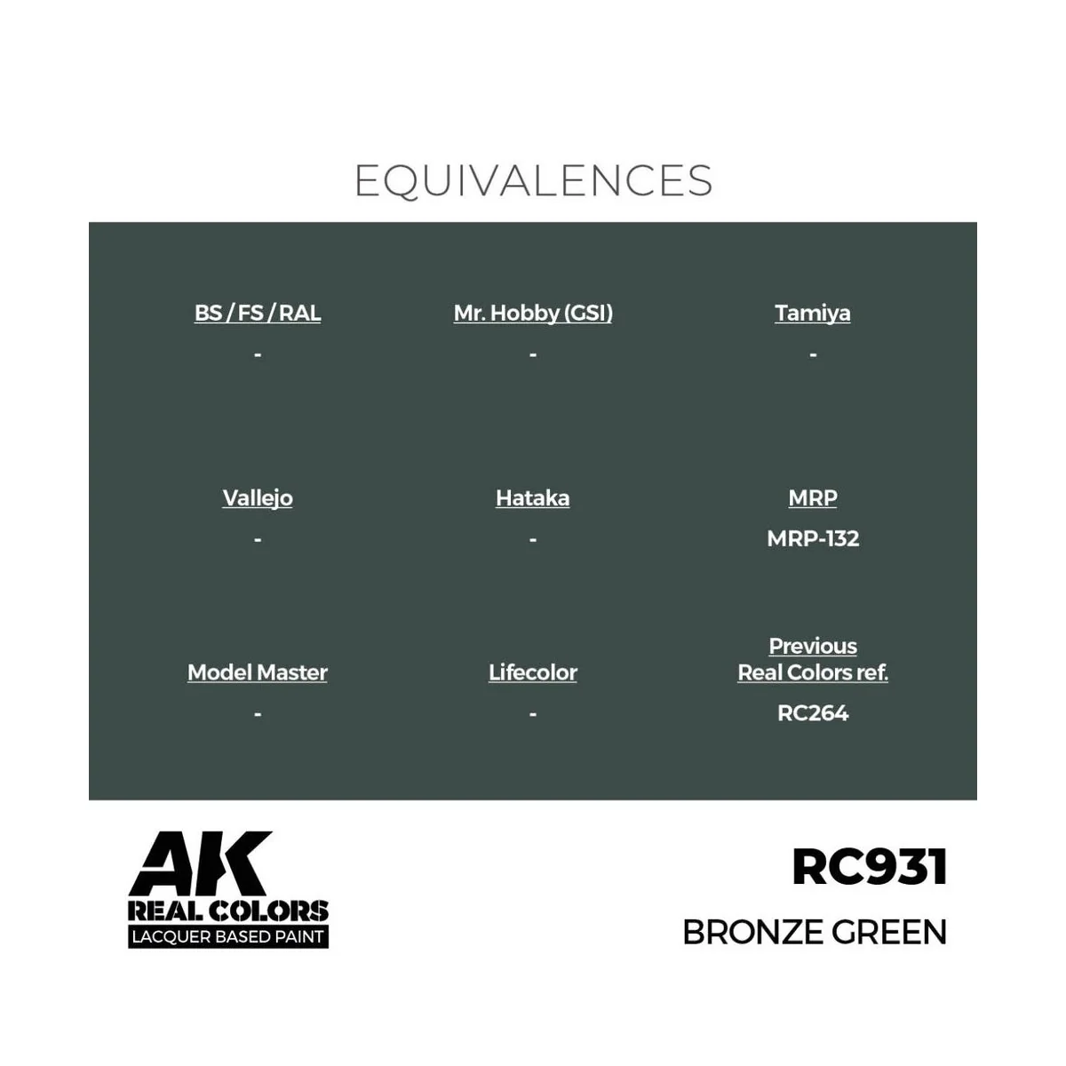 Real Colors: Bronze Green 17 ml. - AK Interactive RC931