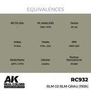 Real Colors: RLM 02 RLM-GRAU (1938) 17 ml. - AK Interactive RC932 Real Colors: RLM 02 RLM-GRAU (1938) 17 ml. - AK Interactive RC932