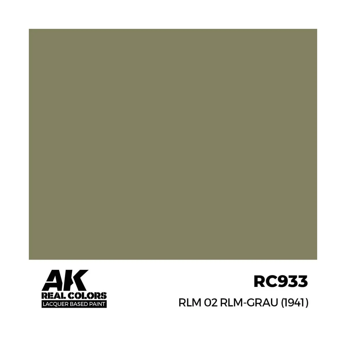 Real Colors: RLM 02 RLM-GRAU (1941) 17 ml. - AK Interactive RC933