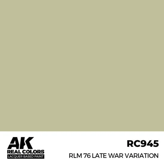 Real Colors: RLM 76 Late War Variation 17 ml. - AK Interactive RC945 Real Colors: RLM 76 Late War Variation 17 ml. - AK Interactive RC945