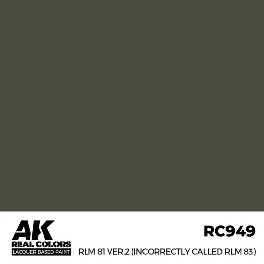 Real Colors: RLM 81 Ver.2 (incorrectly called RLM 83) 17 ml. - AK I... Real Colors: RLM 81 Ver.2 (incorrectly called RLM 83) 17 ml. - AK I...