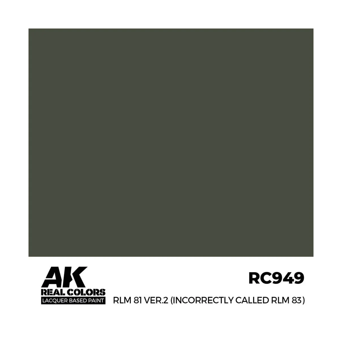 Real Colors: RLM 81 Ver.2 (incorrectly called RLM 83) 17 ml. - AK I...