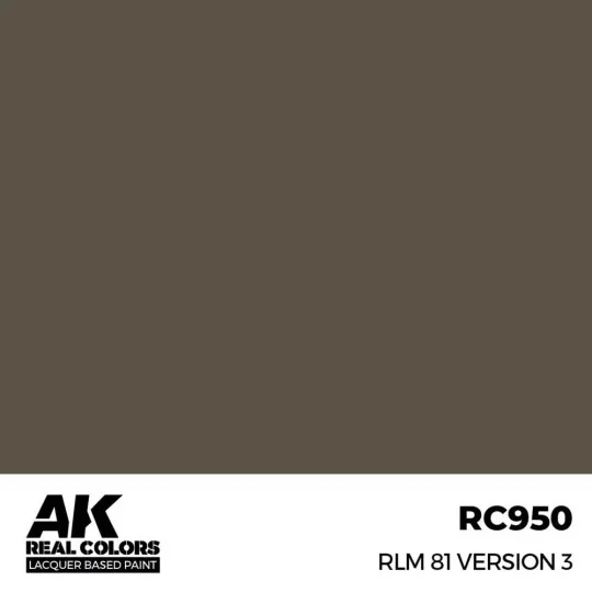 Real Colors: RLM 81 Version 3 17 ml. - AK Interactive RC950 Real Colors: RLM 81 Version 3 17 ml. - AK Interactive RC950