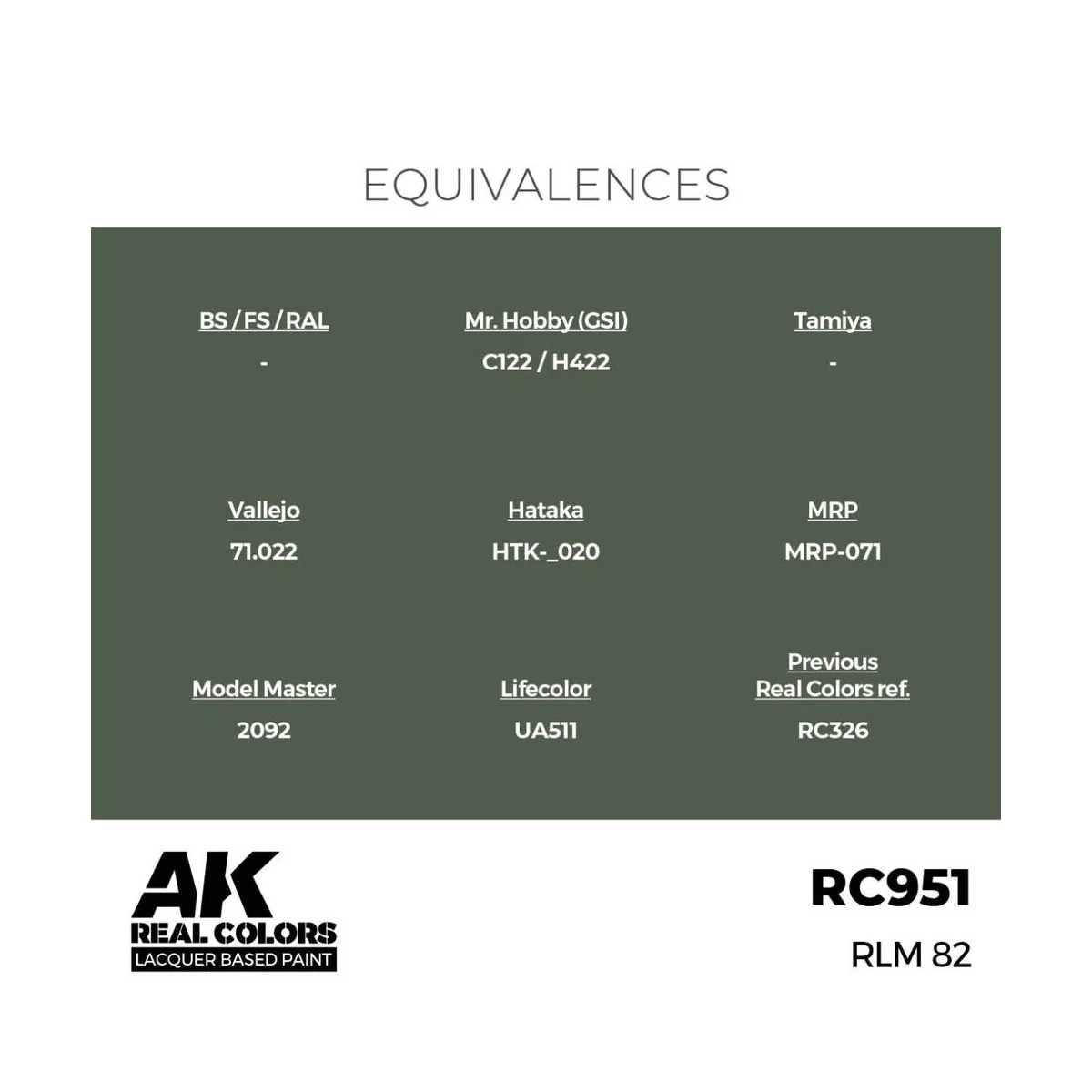 Real Colors: RLM 82 17 ml. - AK Interactive RC951