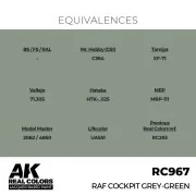 Real Colors: RAF Cockpit Grey-Green 17 ml. - AK Interactive RC967
