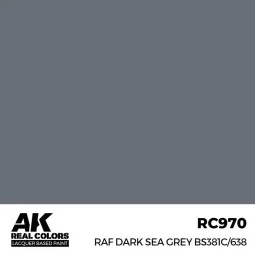 Real Colors: RAF Dark Sea Grey BS381C/638 17 ml. - AK Interactive R...