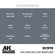 Real Colors: RAF Dark Sea Grey BS381C/638 17 ml. - AK Interactive R...