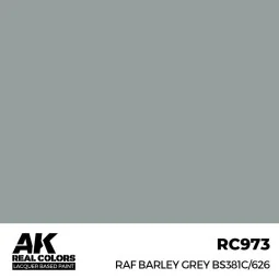 Real Colors: RAF Barley Grey BS381C/626 17 ml. - AK Interactive RC973