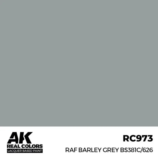 Real Colors: RAF Barley Grey BS381C/626 17 ml. - AK Interactive RC973